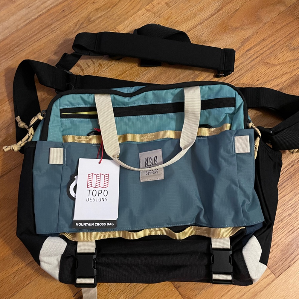 Topo Designs Mountain Cross bag Geode Green NWT